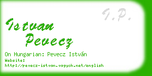 istvan pevecz business card