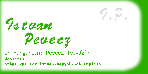 istvan pevecz business card